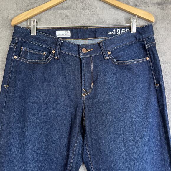 Gap 1969 Jeans Womens 30R Long & Lean Denim Trousers Blue Bootcut Casual Cowgirl - Picture 3 of 14